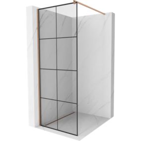 Ścianka prysznicowa Mexen Kioto czarny wzór 80x200 cm  800-080-101-65-77 1 szt.