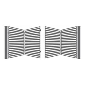 Brama łamana Brava z automatem 400 x 150 cm