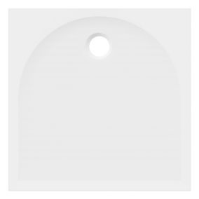 Brodzik konglomeratowy GoodHome Cavally kwadratowy 80 x 80 x 3 cm biały
