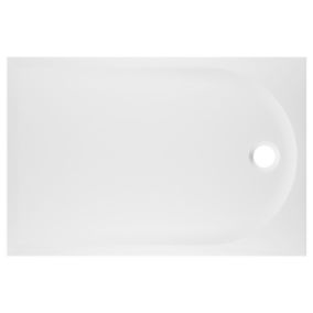 Brodzik konglomeratowy GoodHome Cavally prostokątny 80 x 140 x 3 cm biały