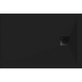 Brodzik konglomeratowy GoodHome Douro 120 x 90 x 2,8 cm czarny
