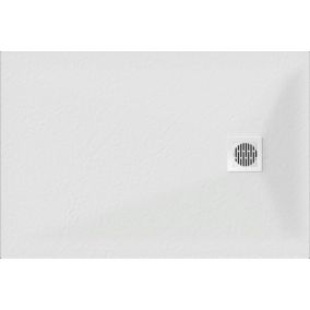 Brodzik konglomeratowy GoodHome Douro 140 x 90 x 3 cm biały