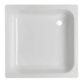 Brodzik stalowy kwadratowy 80 x 80 x 14 cm biały