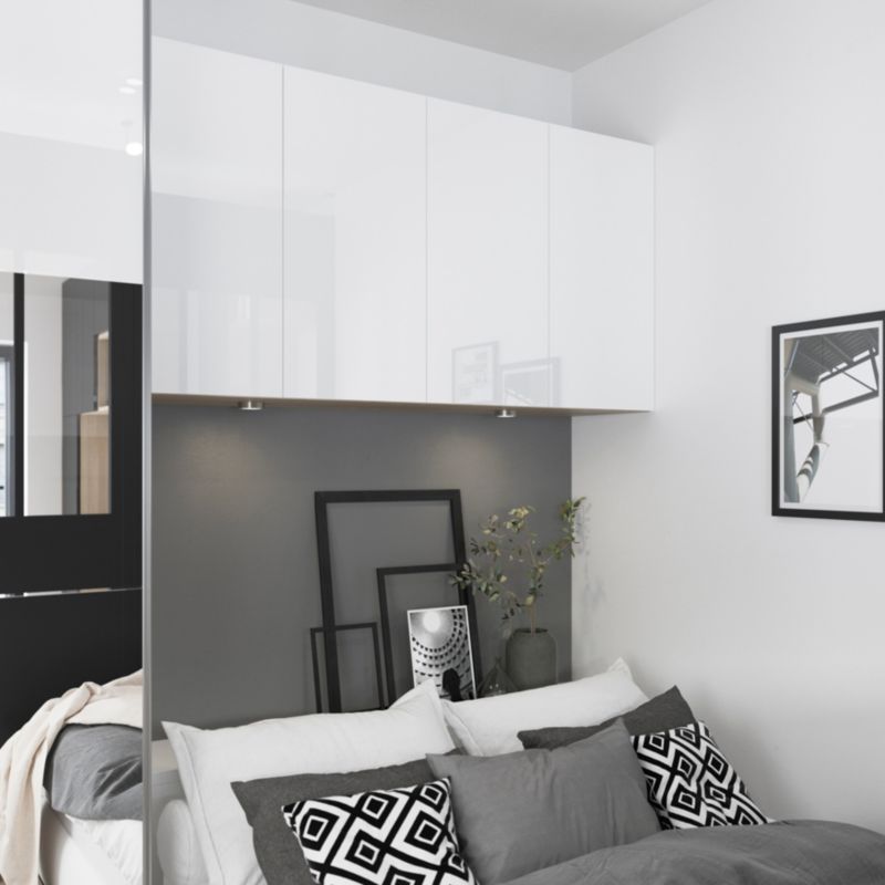 Drzwi do korpusu 37,5 x 75 cm GoodHome Atomia biały połysk