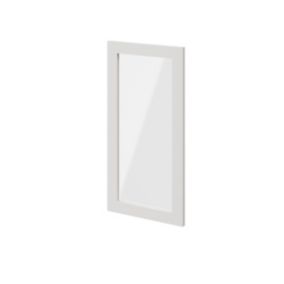 Drzwi do korpusu 37,5 x 75 cm GoodHome Atomia biały/szkło transparentne