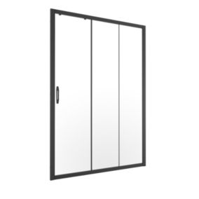 Drzwi prysznicowe przesuwne Durasan Flexi regulowane 105 - 140 cm czarne