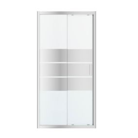Drzwi prysznicowe przesuwne GoodHome Beloya 100 cm chrom/szkło lustrzane