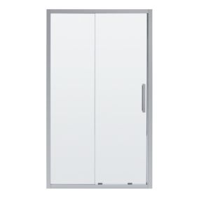 Drzwi prysznicowe przesuwne Zilia 120 x 200 cm inox/szkło transparentne