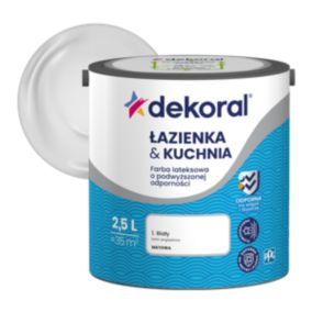 Farba kolorowa Dekoral Łazienka & Kuchnia biały 2,5 l