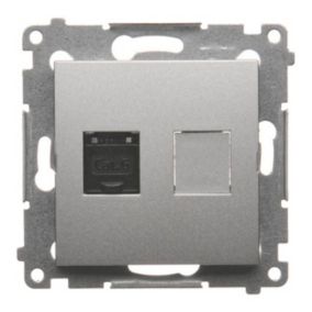 Gniazdo komputerowe pojedyncze RJ45 Kontakt-Simon S54 srebrne