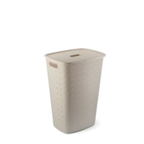 Kosz na bieliznę Curver Softex 56 l kremowy