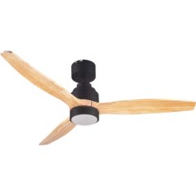 Lampowentylator GoodHome Szilard 132 cm CCT DIM drewno