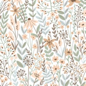 Mural winylowy na flizelinie GoodHome Stibin kwiaty zielony