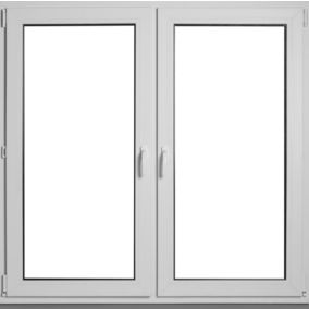 Okno PVC rozwierne + rozwierno-uchylne trzyszybowe 1165 x 1135 mm symetryczne białe
