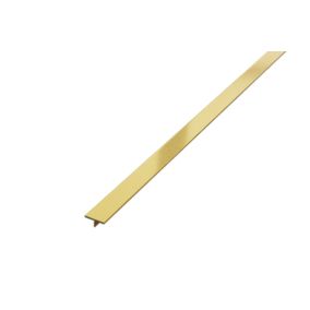 Profil fugowy spoinowy rektyfikowany Ts Lambro ozdobny teownik złoty matowy 1.5cm x 270cm 1 szt.