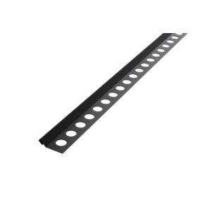 Profil narożny Rs Lambro do płytek ciętych na 45 stopni czarny matowy 1.2 cm x 270 cm 1 szt.