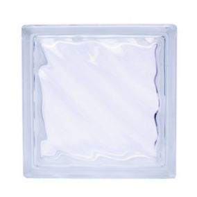 Pustak szklany Seves bezbarwny Fala 19 x 19 x 8 cm