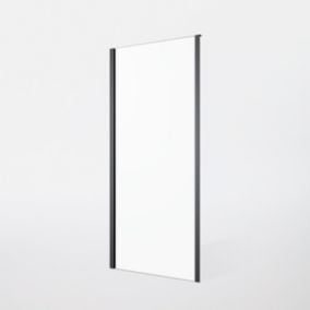 Ścianka prysznicowa GoodHome Beloya 90 cm czarna/transparentna