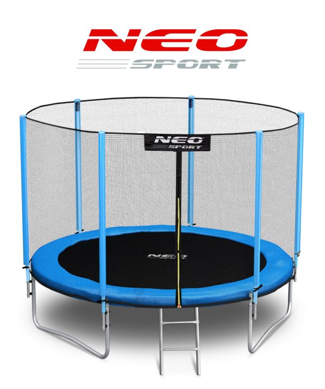Trampolina ogrodowa Neo-Sport dla dzieci 183cm 6ft + drabinka + siatka zewnętrzna 1szt.