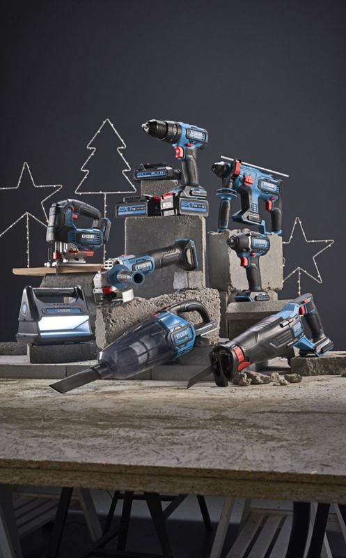 Wiertarko-wkrętarka Erbauer 18 V 2 x 4,0 Ah