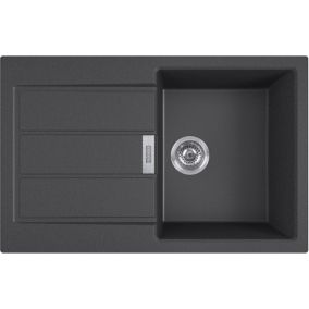 Zlewozmywak tectonite Franke Sirius S2D 611-78 1-komorowy z ociekaczem onyx